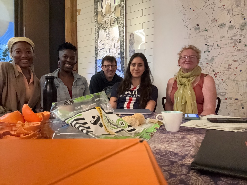 5 EcoCounts members sitting in the Islington Climate Centre