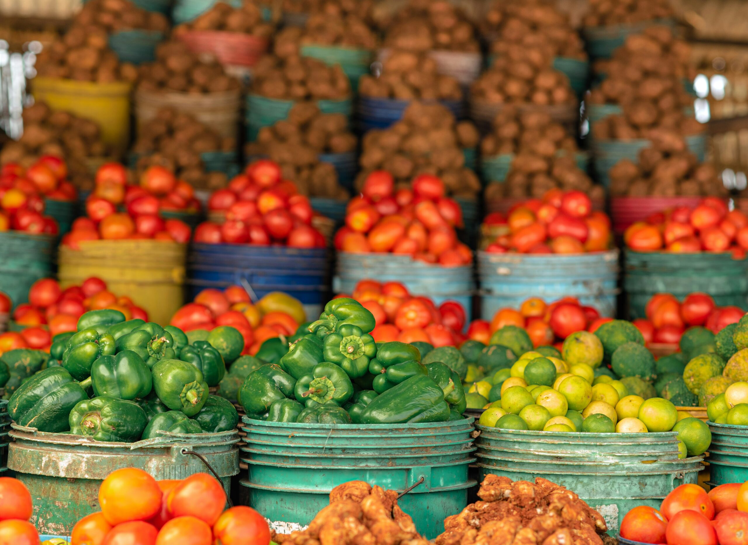Produce stall showing an array of vegetables - Ali Mkumbwa Unsplash
