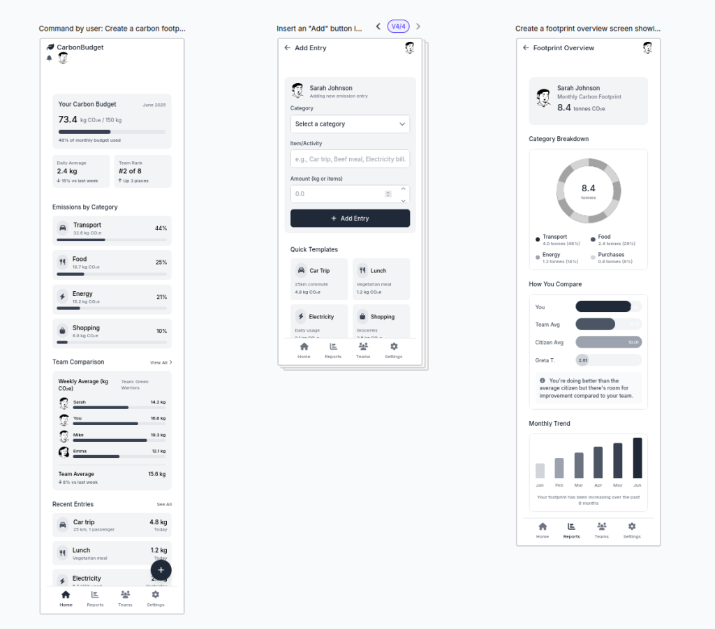 carbon accounts app screenshot