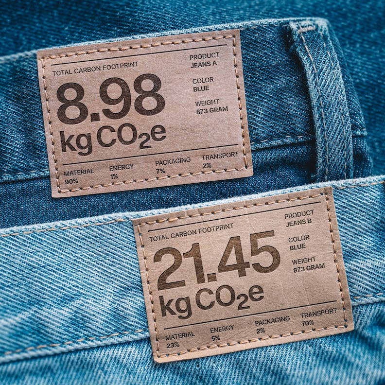 Doconomy create first label showing carbon price of jeans